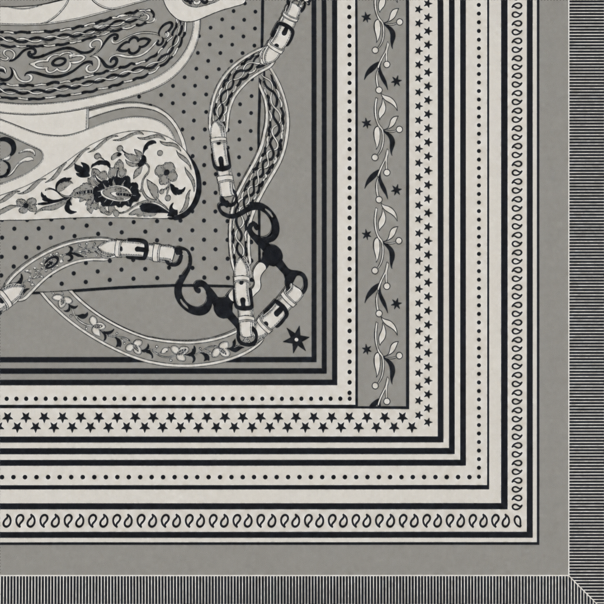 SCIARPA FOULARD DA COLLO ORNAMENTALE CON DISEGNI DI VARIO GENERE