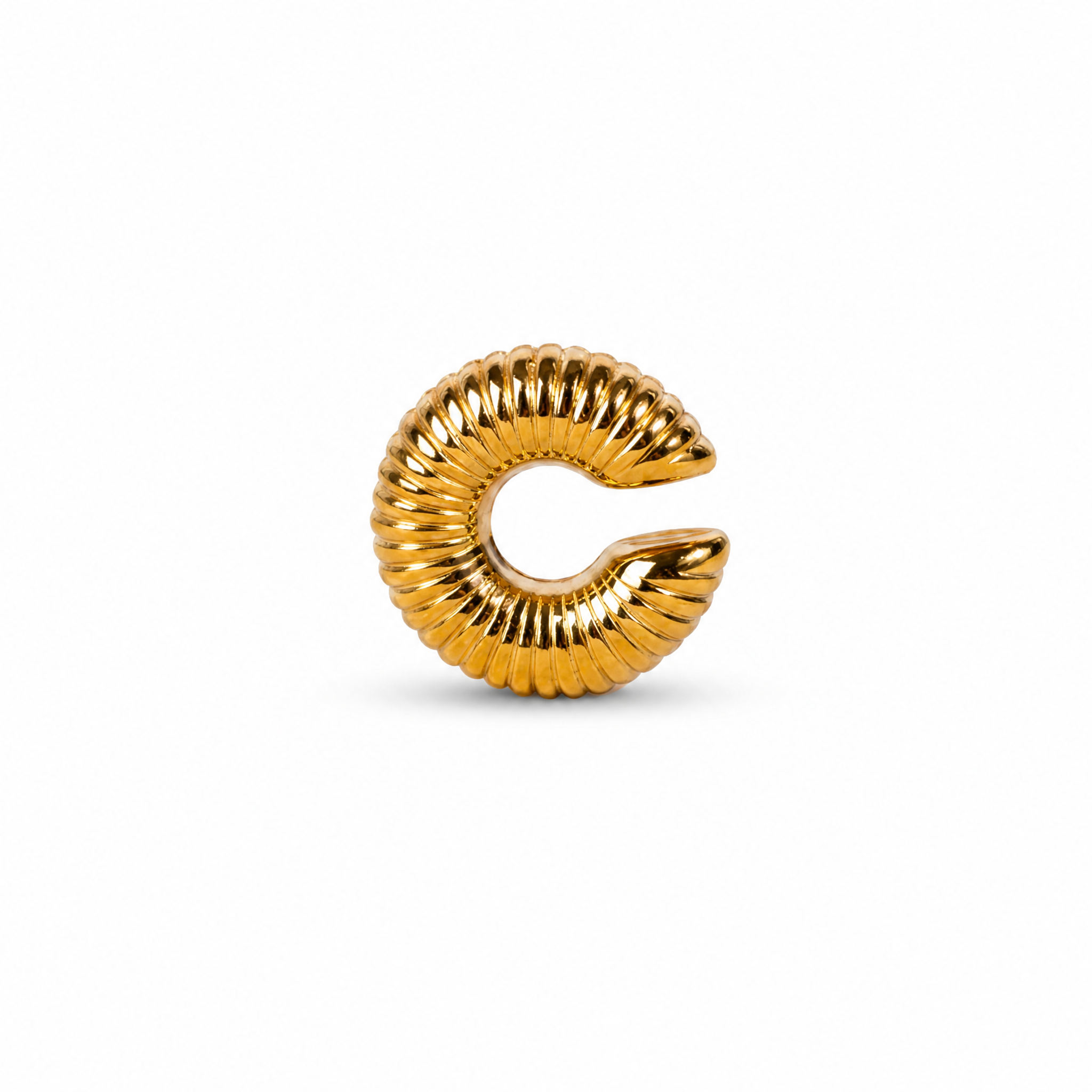 LARGE STRIPED EARCUFF EARRING