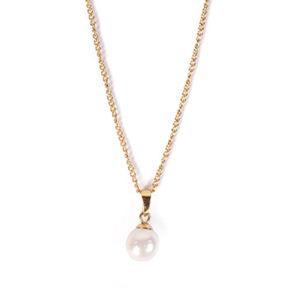 COLLANA GIROCOLLO CON PERLA PENDENTE DA 8 MM