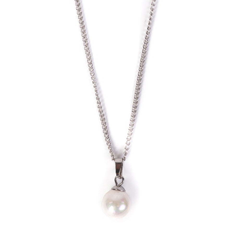 COLLANA GIROCOLLO CON PERLA PENDENTE DA 8 MM