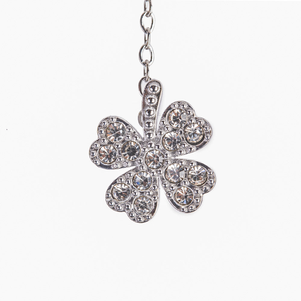 LOVELY MODEL DANGLING EARRINGS WITH FOUR-LEAF CLOVER DANGLING