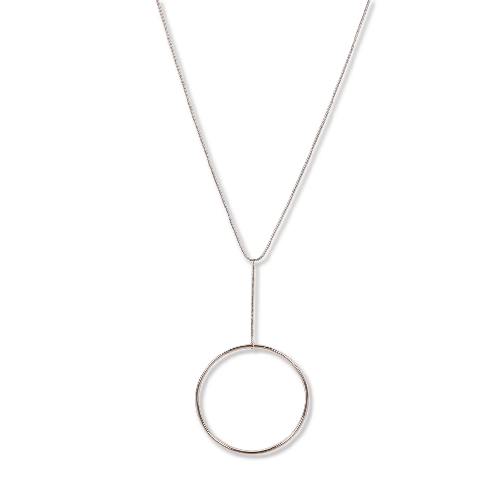 COLLANA LUNGA CON PENDENTE GRANDE CIRCOLARE