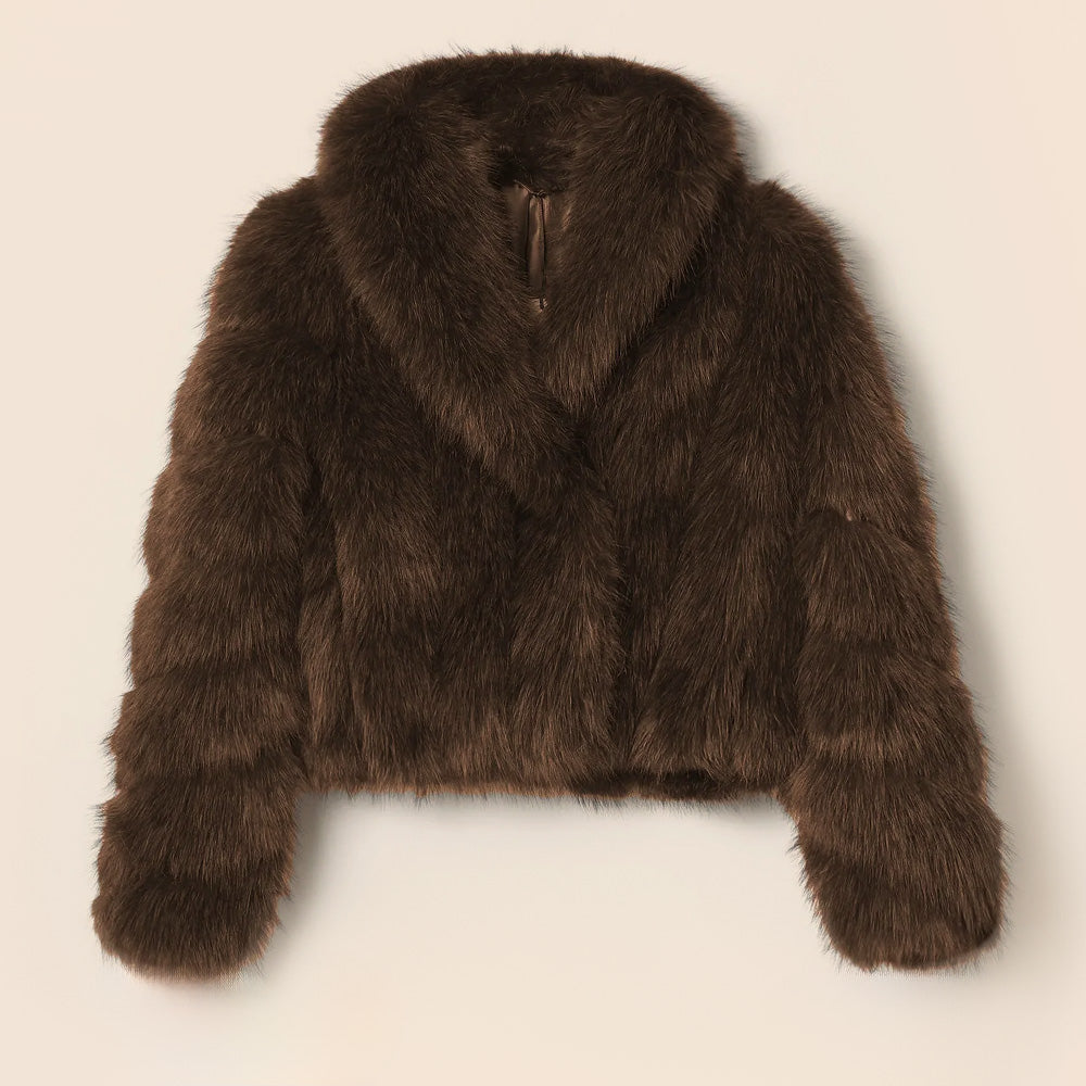 GIACCHINO IN ECOPELLICCIA CON COLLO VOLUMINOSO