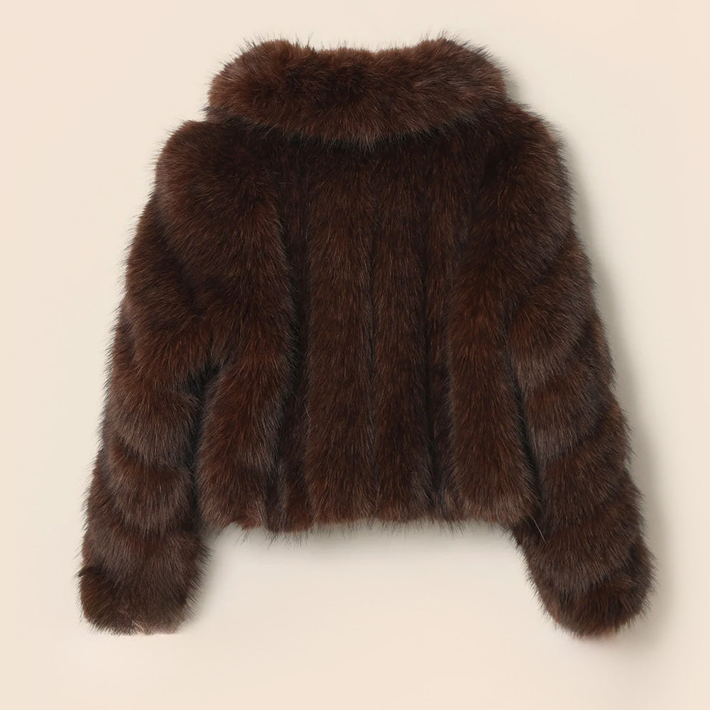 GIACCHINO IN ECOPELLICCIA CON COLLO VOLUMINOSO