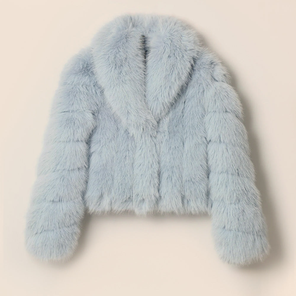 GIACCHINO IN ECOPELLICCIA CON COLLO VOLUMINOSO