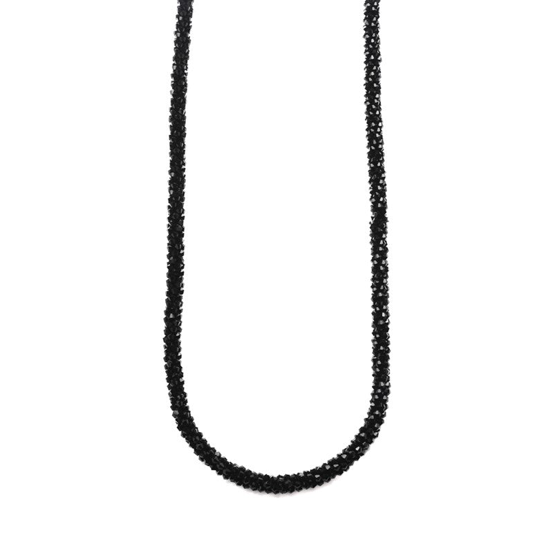 COLLANA LUNGA CRISTALLI SFACCETTATI