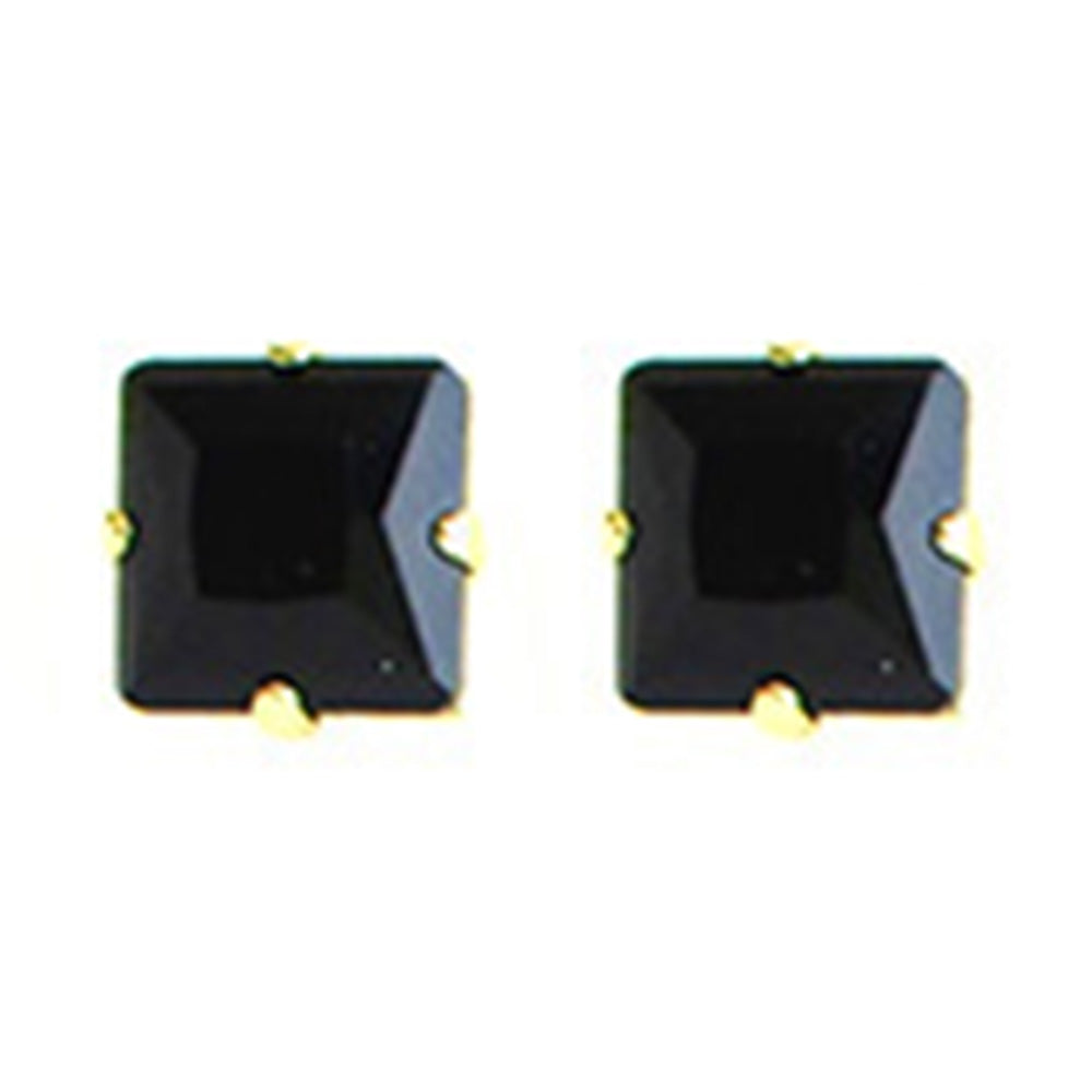 STUD EARRINGS WITH STONE OF VARIOUS SHAPES