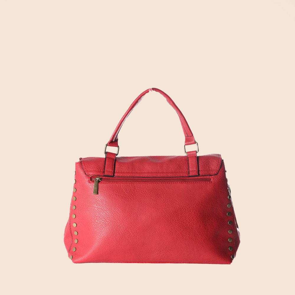 BORSA MANO STILE POSTINA BORCHIE LATERALI