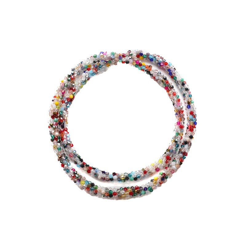 COLLANA LUNGA CRISTALLI SFACCETTATI