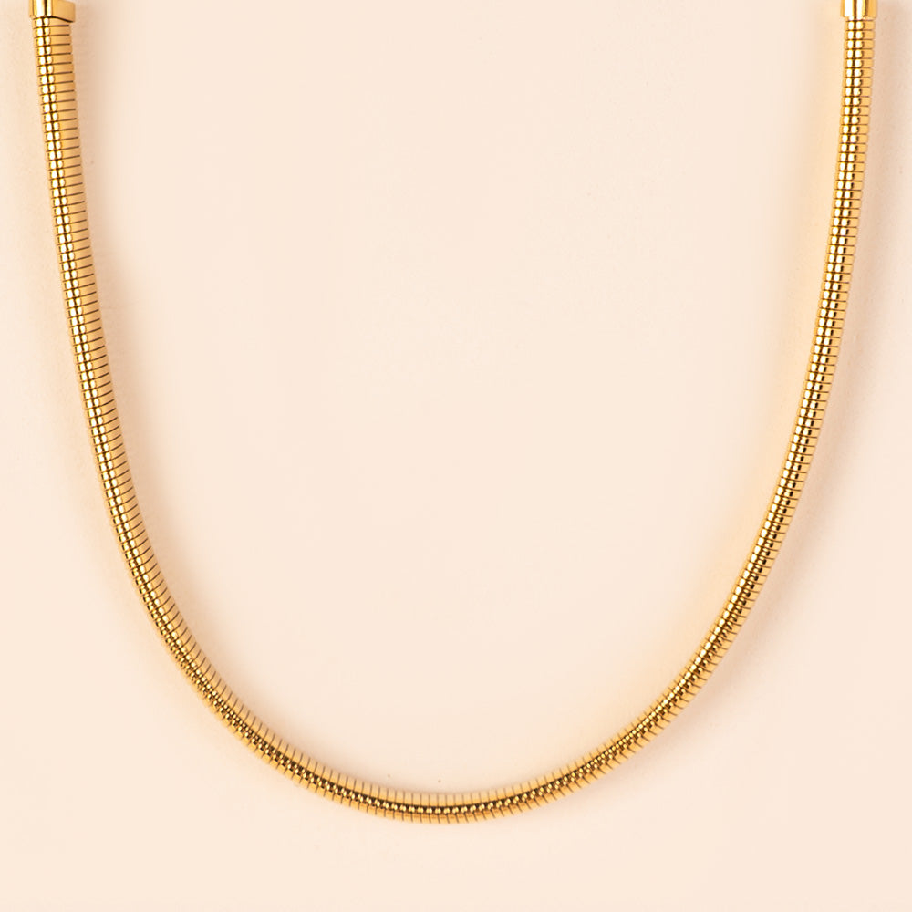 COLLANA GIROCOLLO SNAKE SPESSA E SEMI RIGIDA