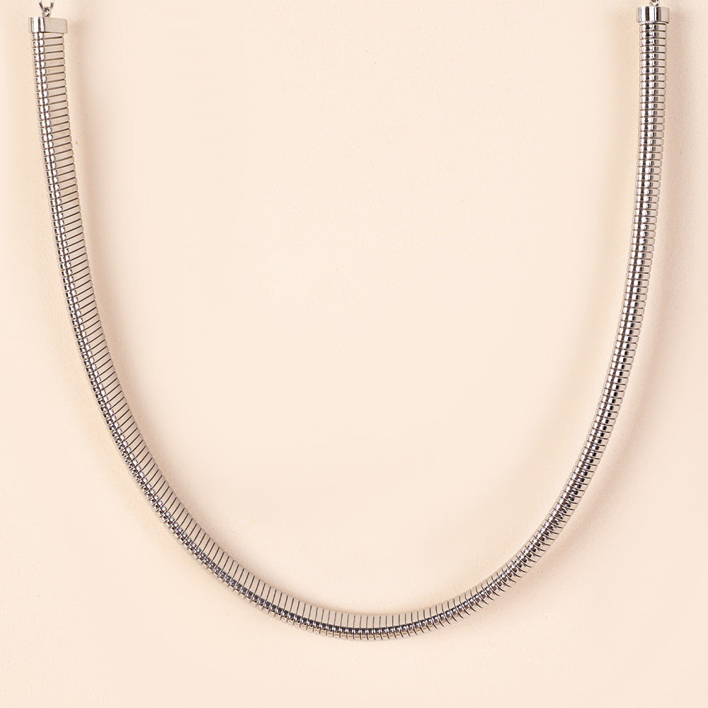 COLLANA GIROCOLLO SNAKE SPESSA E SEMI RIGIDA