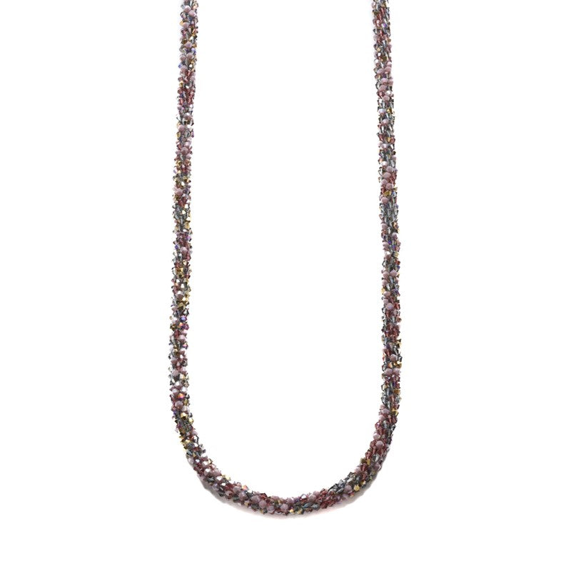 COLLANA LUNGA CRISTALLI SFACCETTATI