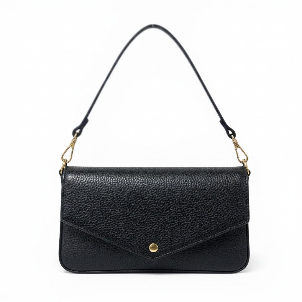 BORSA POCHETTE CON CHIUSURA A BOTTONE