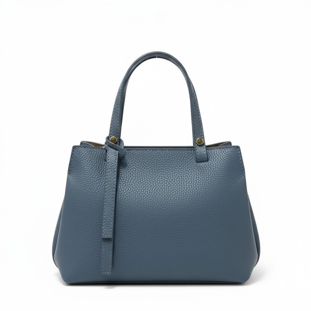 BORSA A MANO RIGIDA CON DOPPIO LACCETTO A LATO