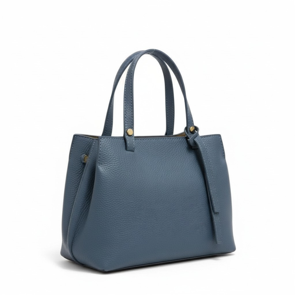 BORSA A MANO RIGIDA CON DOPPIO LACCETTO A LATO