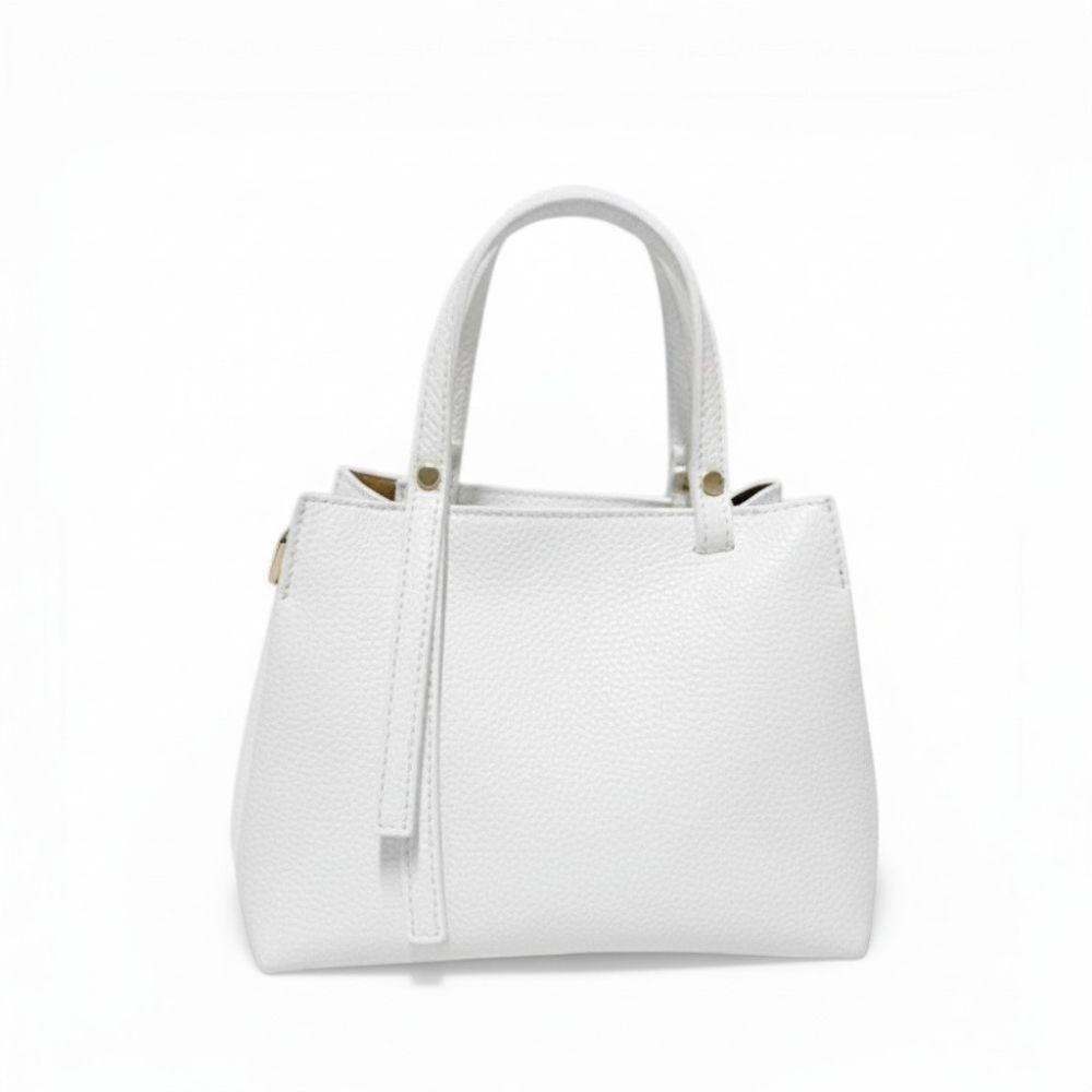 BORSA A MANO RIGIDA CON DOPPIO LACCETTO A LATO