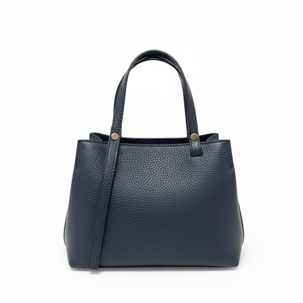 BORSA A MANO RIGIDA CON DOPPIO LACCETTO A LATO