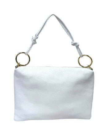 BORSA A SPALLA CON NODI E ANELLI GRANDI AI MANICI