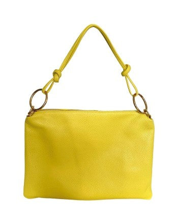 BORSA A SPALLA CON NODI E ANELLI GRANDI AI MANICI