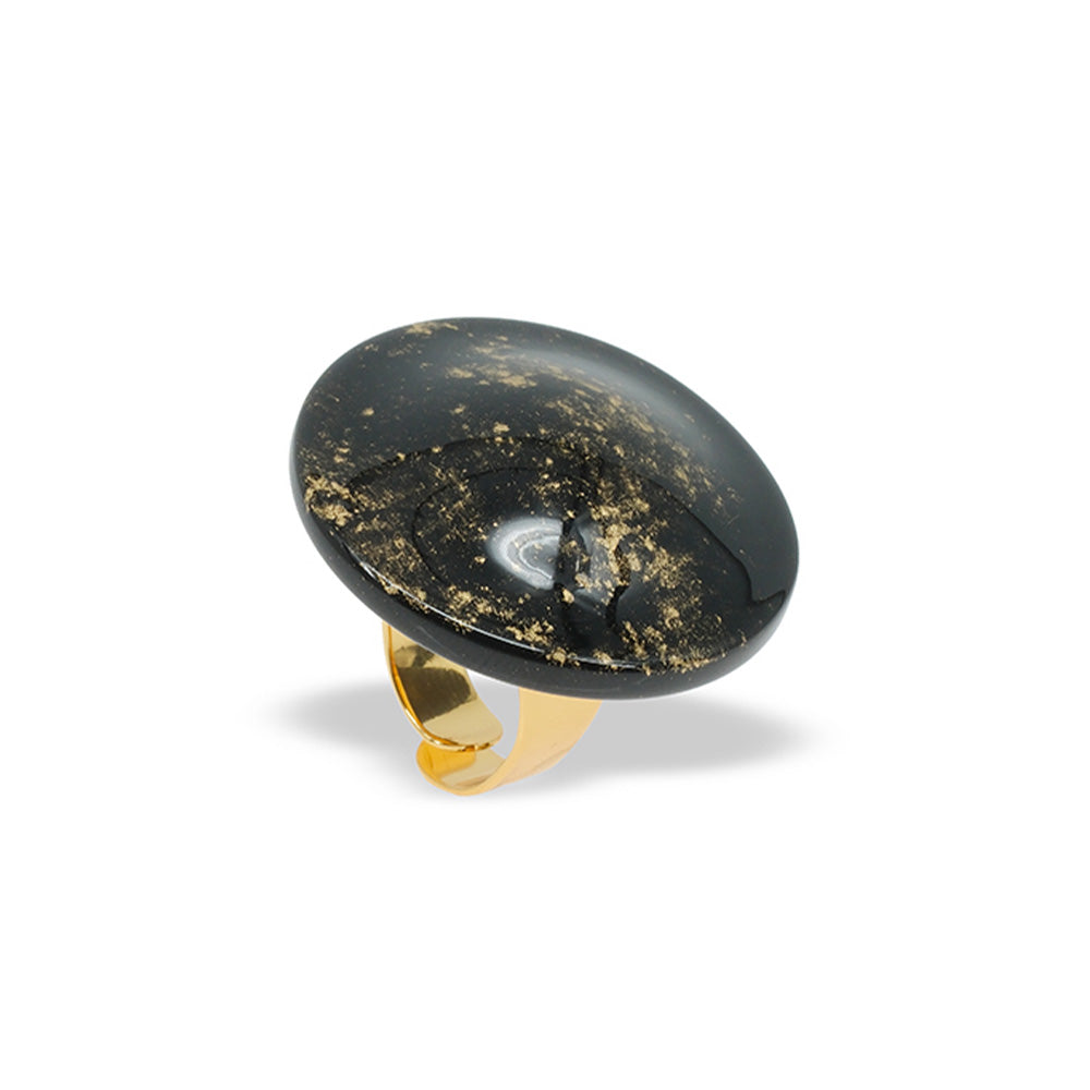 ANELLO CON BOTTONE CIRCOLARE MARMORIZZATO