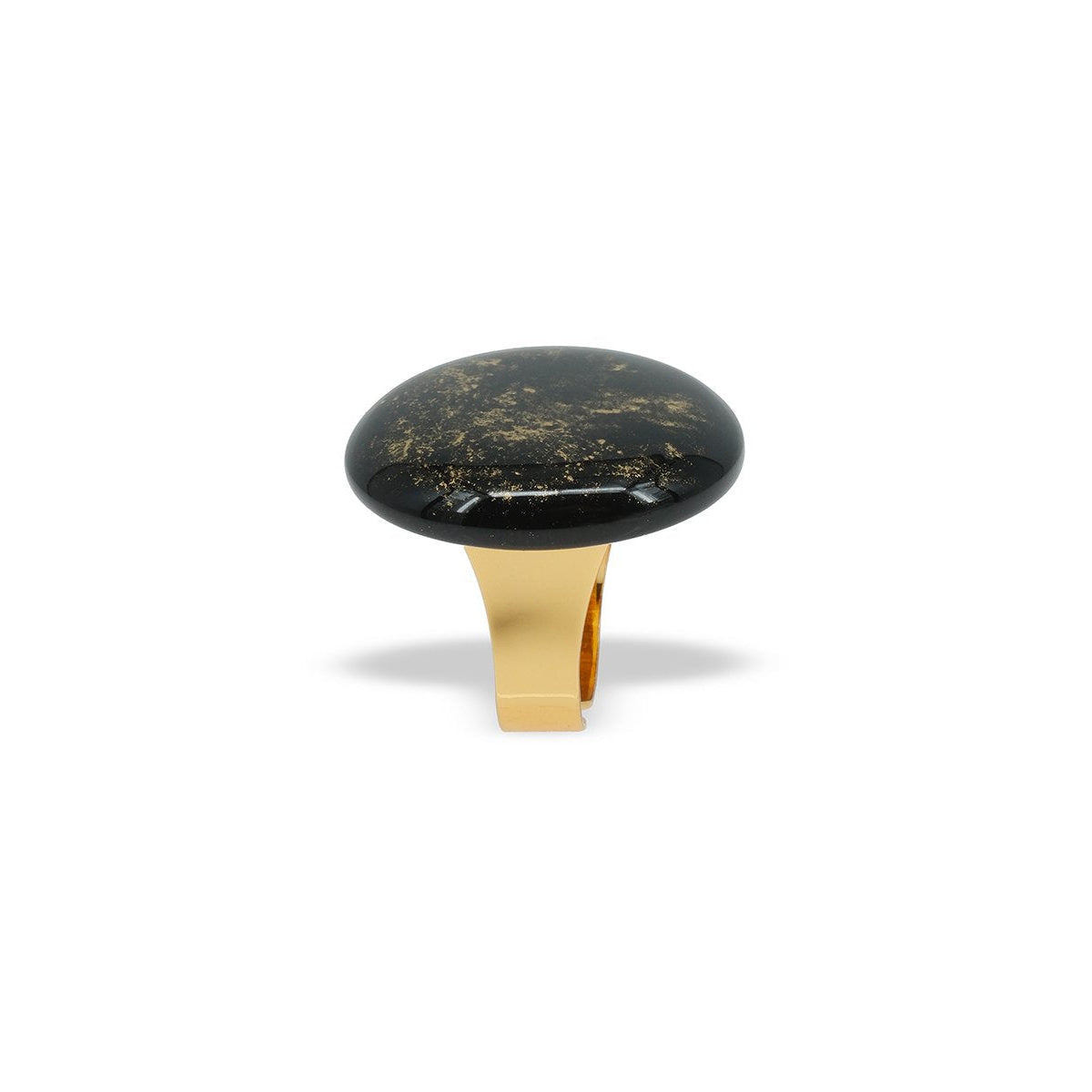 ANELLO CON ELEMENTO CIRCOLARE MARMORIZZATO