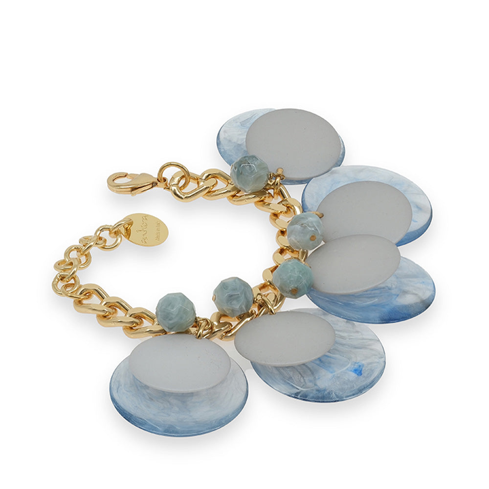 CHAIN BRACELET WITH PENDANTS OF VARIOUS SHAPES