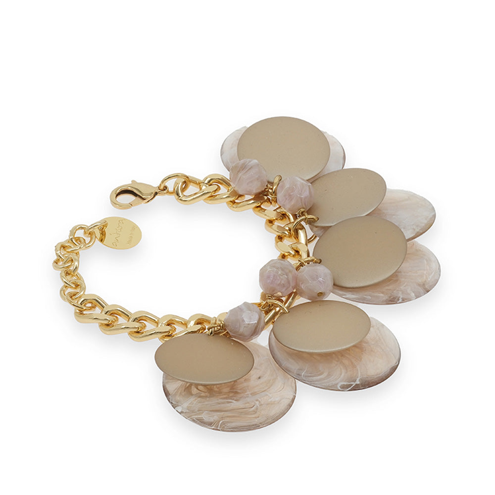 CHAIN BRACELET WITH PENDANTS OF VARIOUS SHAPES