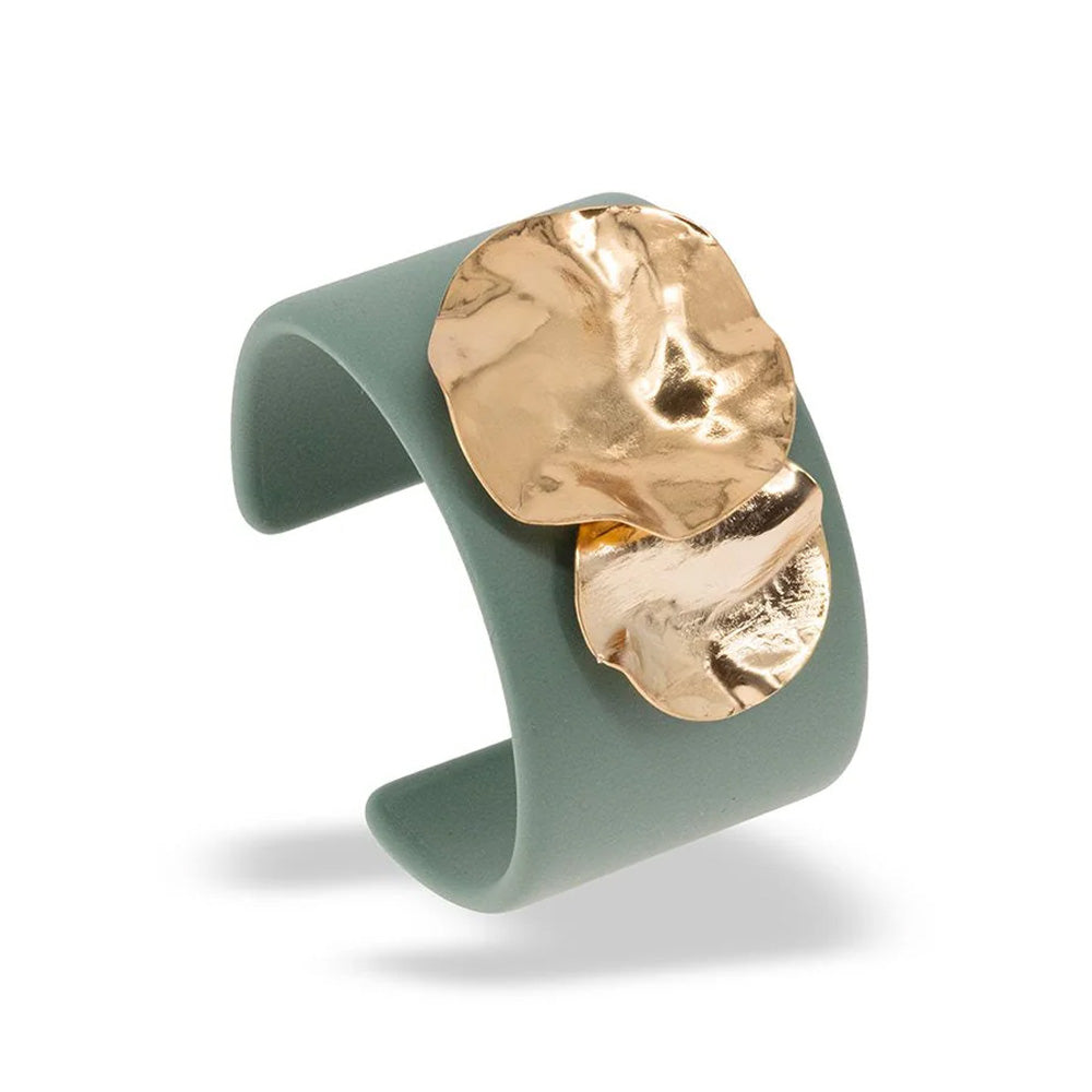 BRACCIALE SEMI RIGIDO CON ELEMENTI ONDULATI MARTELLATI