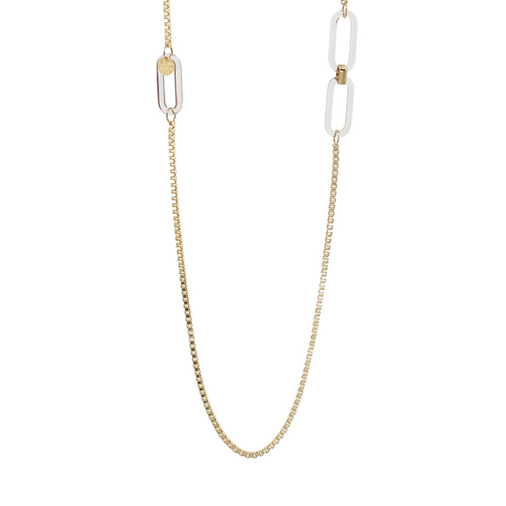COLLANA LUNGA CON INSERTI A CATENA