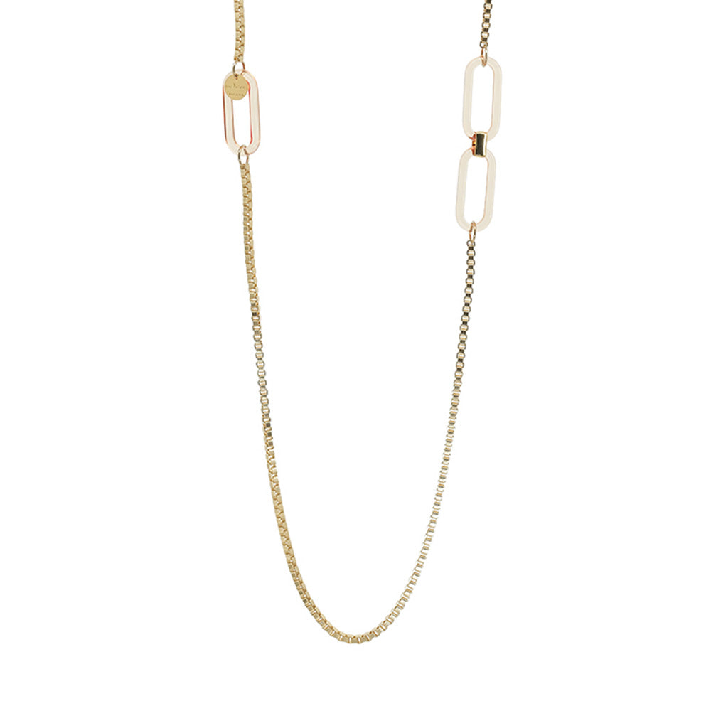 COLLANA LUNGA CON INSERTI A CATENA