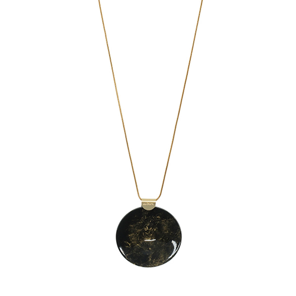 LONG NECKLACE WITH MARBLE PENDANT