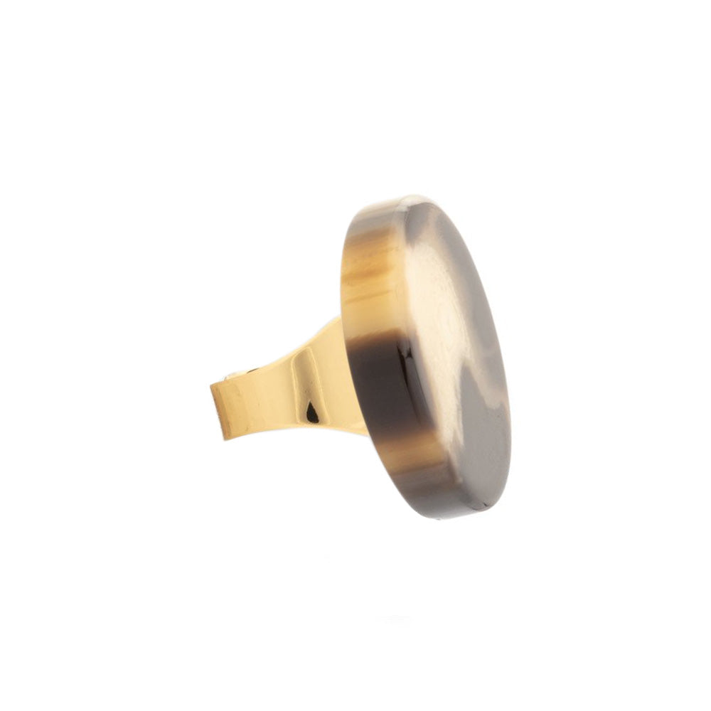 ADJUSTABLE RING WITH ROUND CRYSTAL