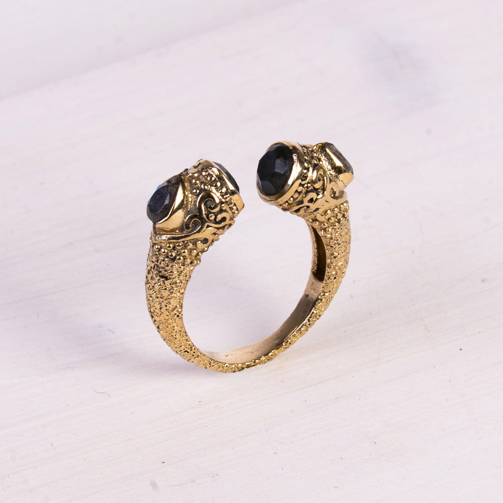 ANELLO REGOLABILE LAVORATO CON PIETRE