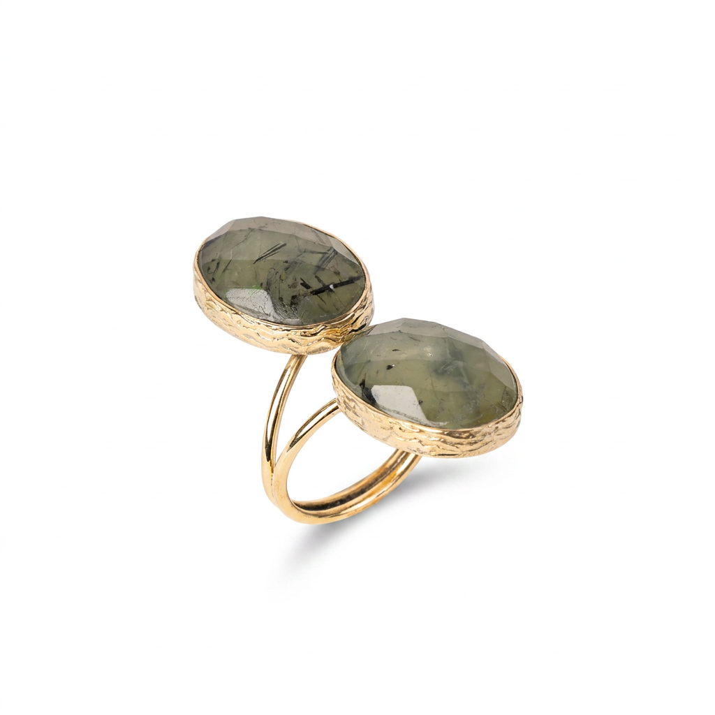 ANELLO CON DOPPIA PIETRA OVALE