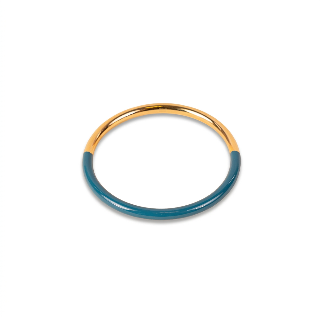 TWO-TONE BANGLE RIGID BRACELET