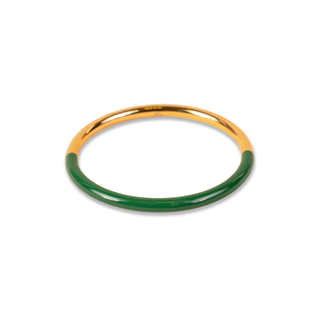 TWO-TONE BANGLE RIGID BRACELET