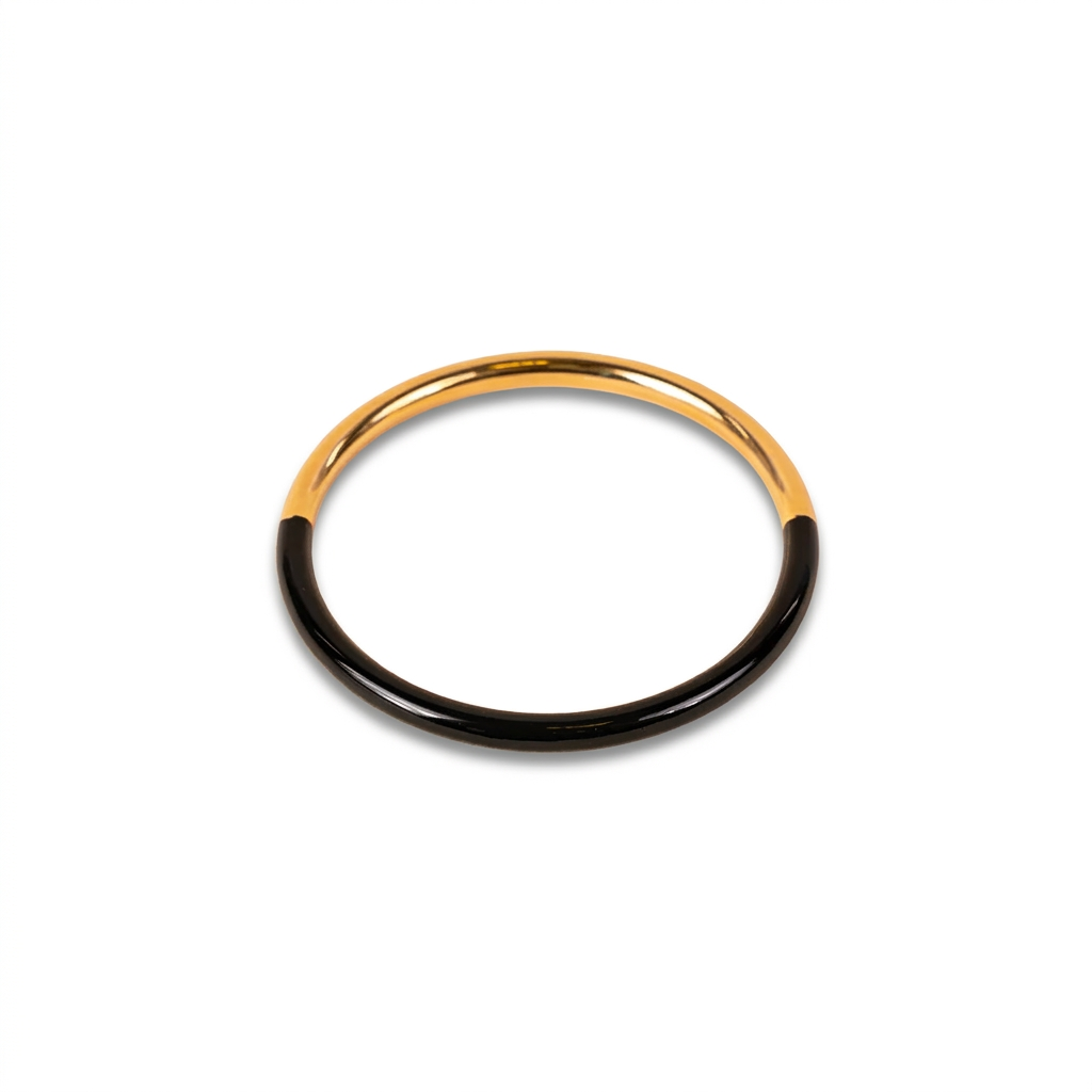 TWO-TONE BANGLE RIGID BRACELET