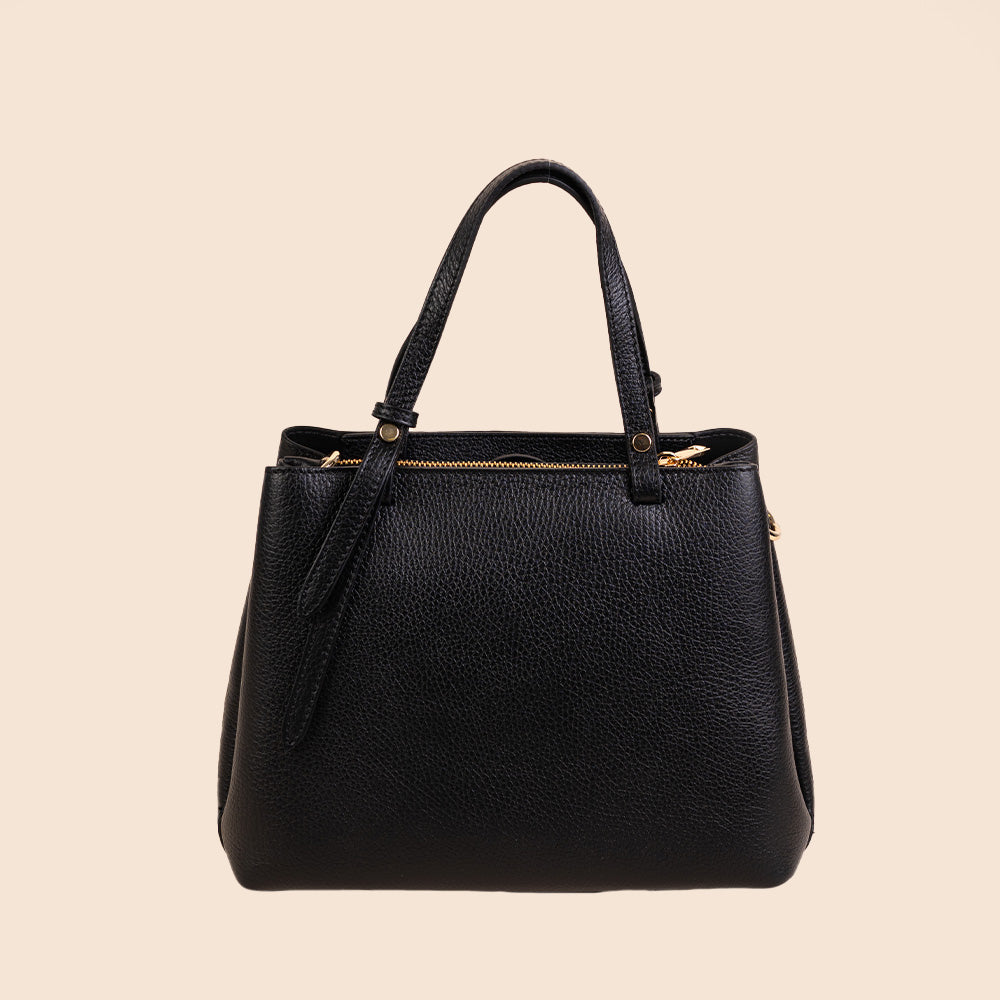 SEMI-RIGID HANDBAG WITH SIDE STRAP