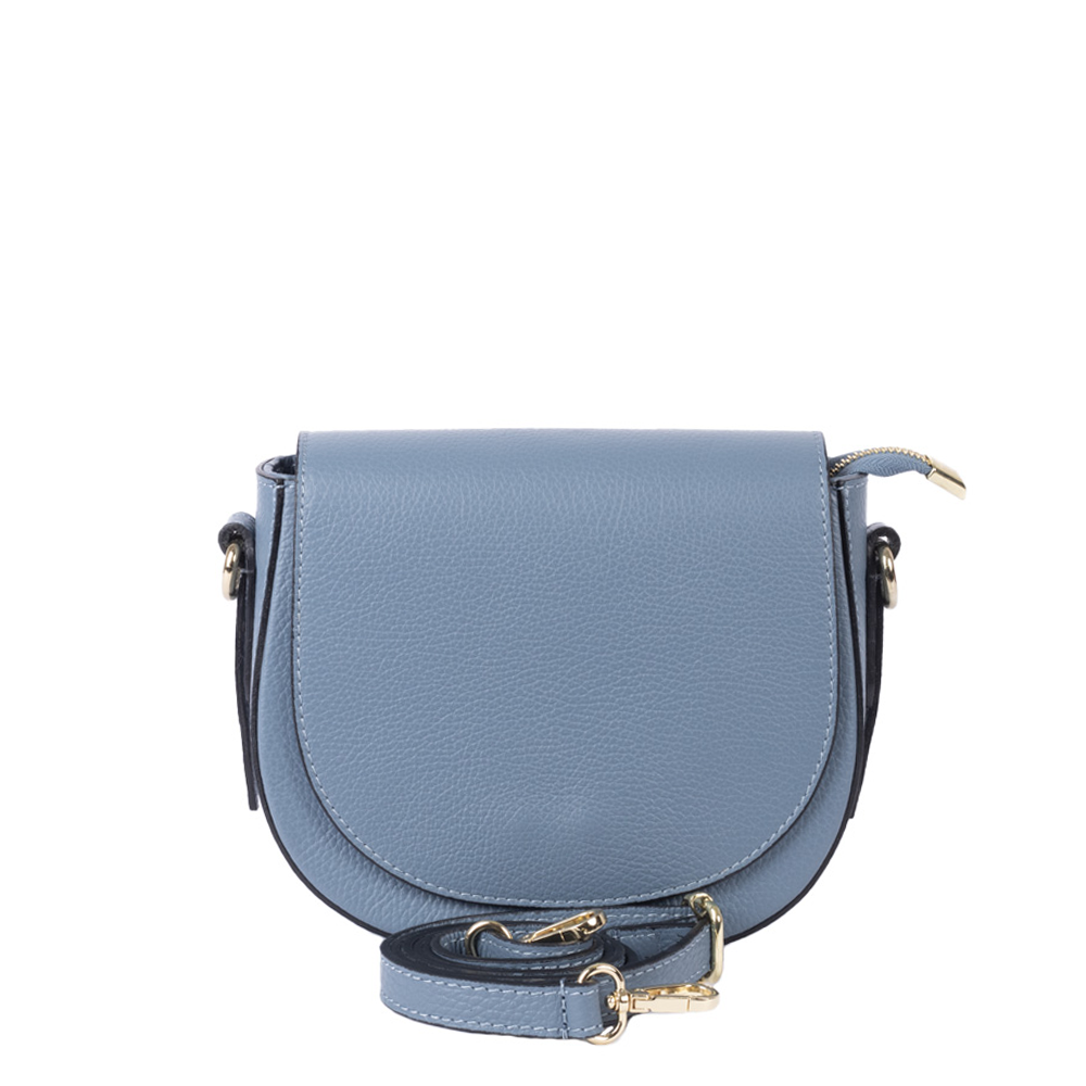 BORSA POCHETTE ARROTONDATA CON CHIUSURA A PATTINA