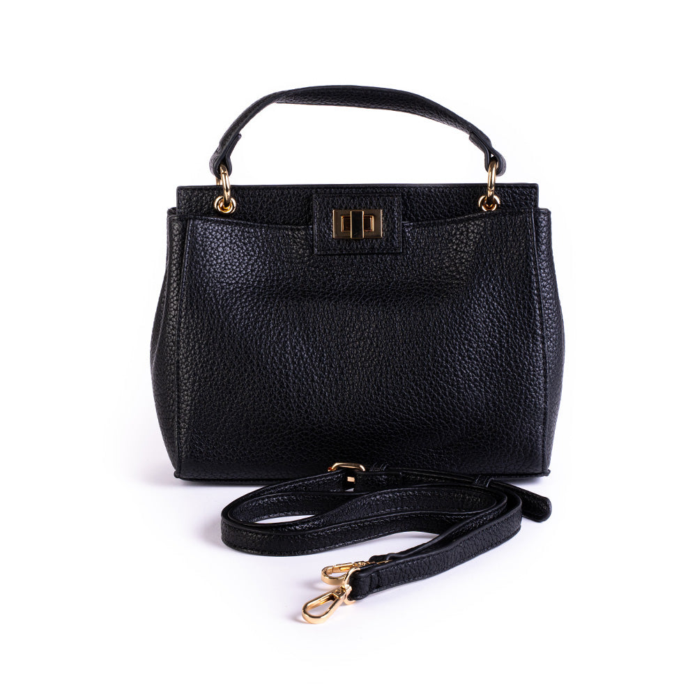 BORSA A MANO CON CHIUSURA A PATTINA