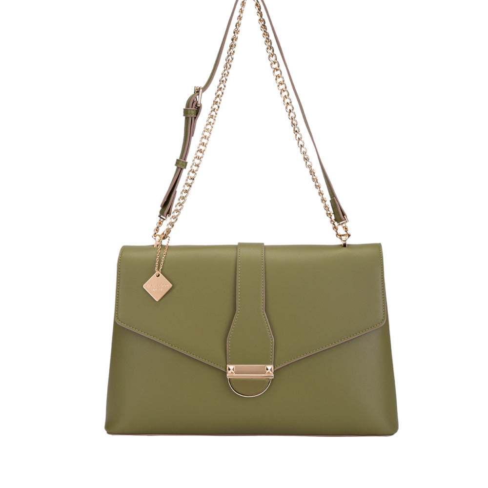 BORSA A SPALLA CON TRACOLLA A CATENA