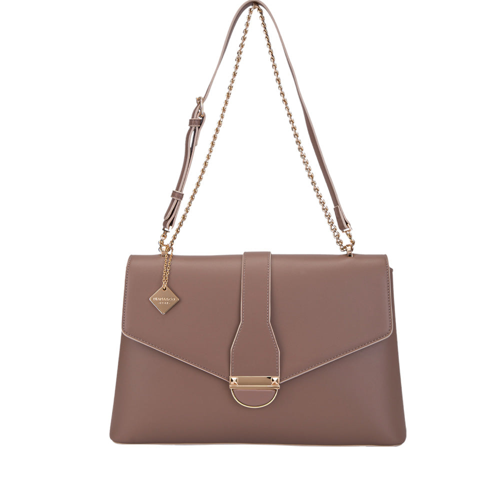 BORSA A SPALLA CON TRACOLLA A CATENA