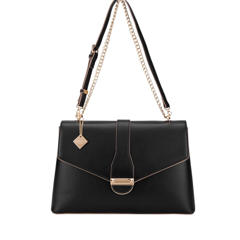 BORSA A SPALLA CON TRACOLLA A CATENA