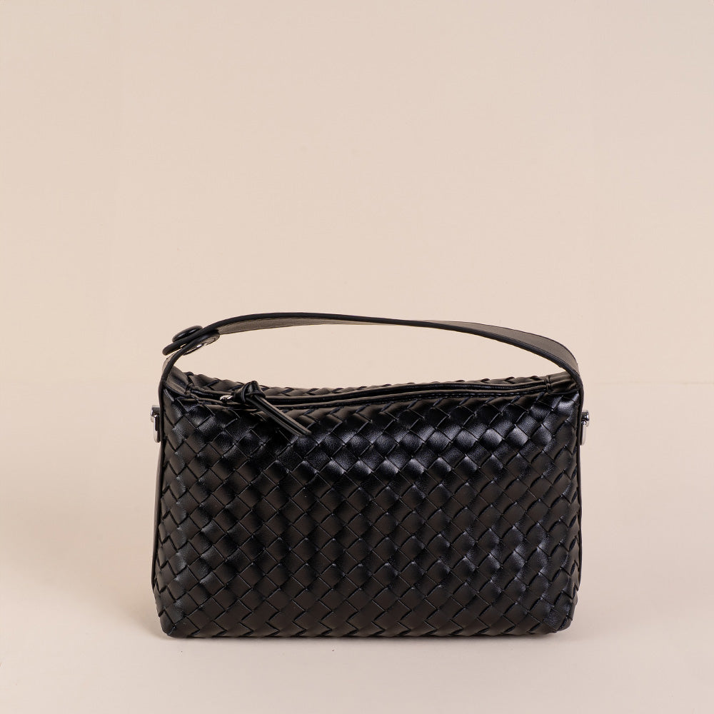 BORSA POCHETTE INTRECCIATA CON TRACOLLA