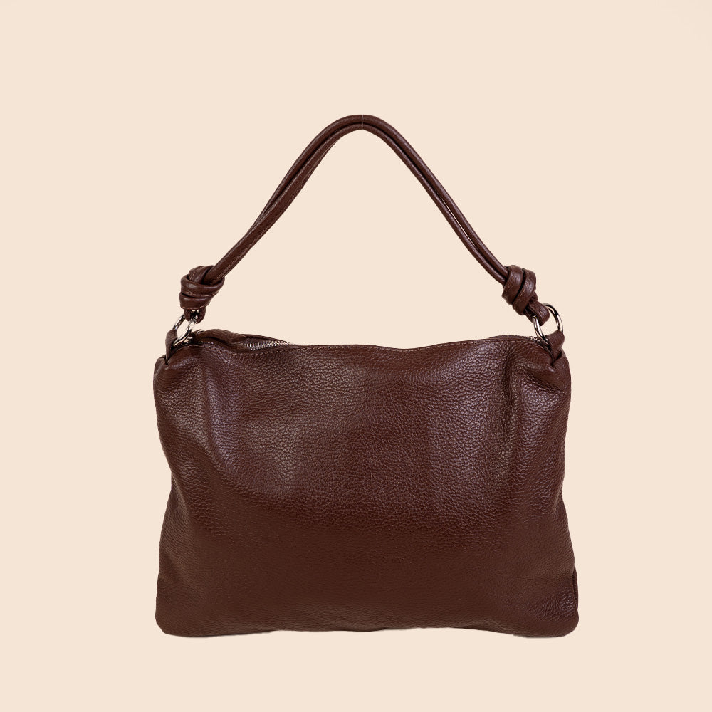 SHOULDER BAG WITH KNOTS ON THE HANDLES