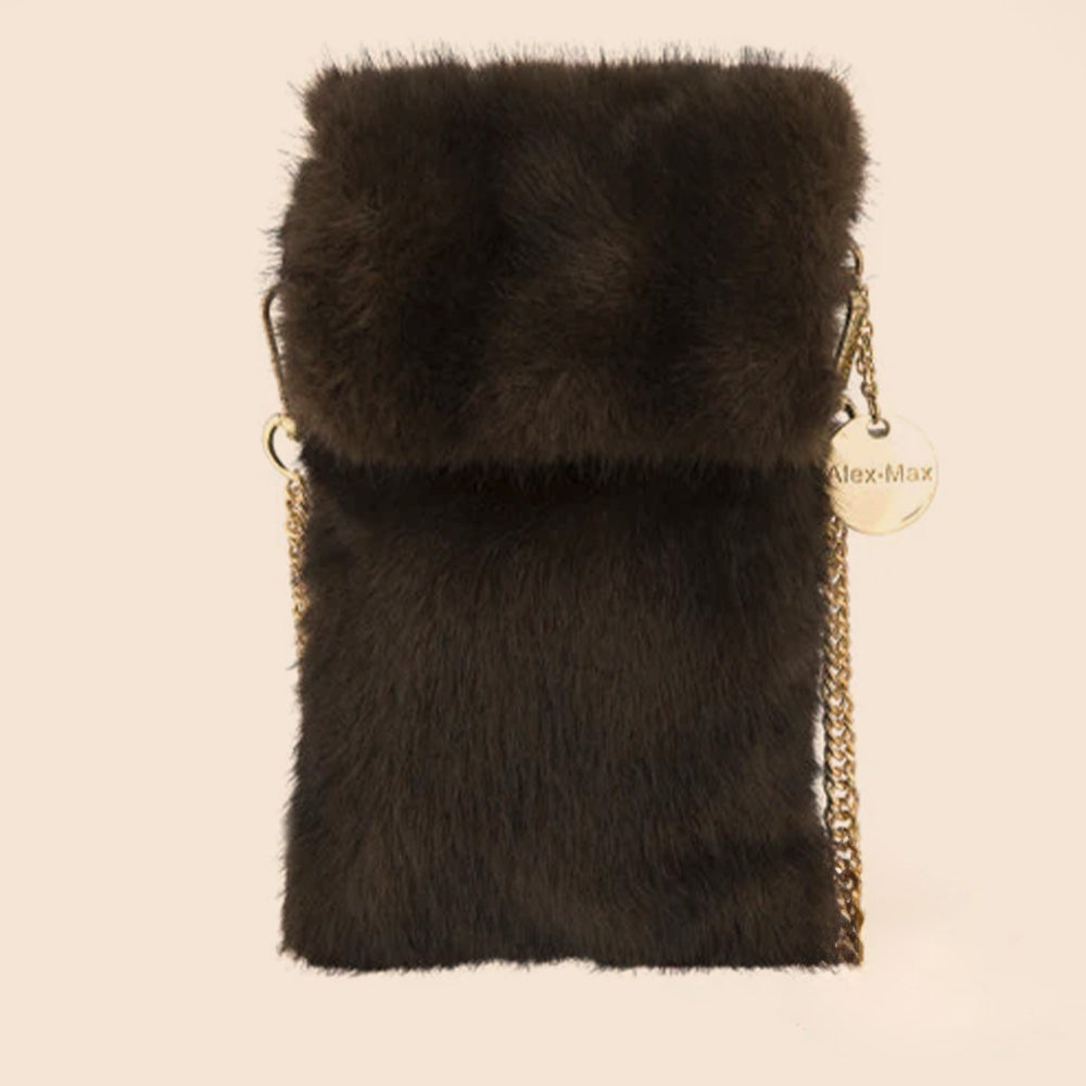 BORSA A TRACOLLA IN ECO PELLICCIA