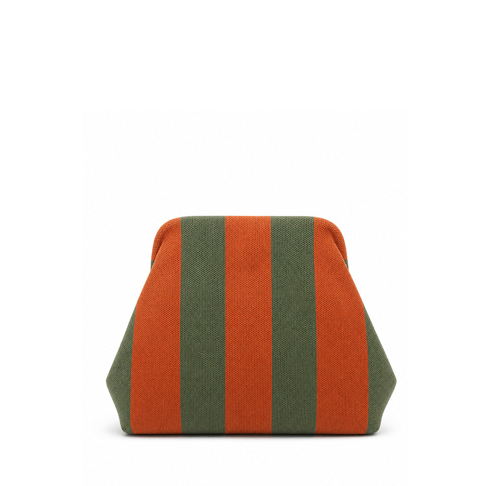 BORSA POCHETTE A STRISCE VERTICALI