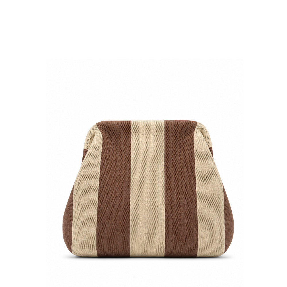 BORSA POCHETTE A STRISCE VERTICALI