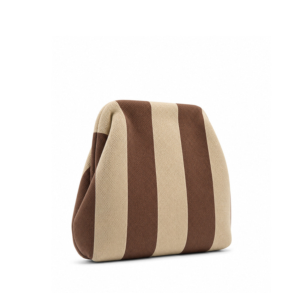 BORSA POCHETTE A STRISCE VERTICALI