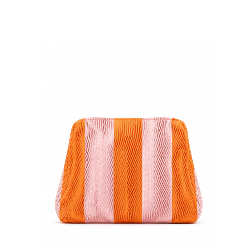 BORSA POCHETTE A STRISCE VERTICALI